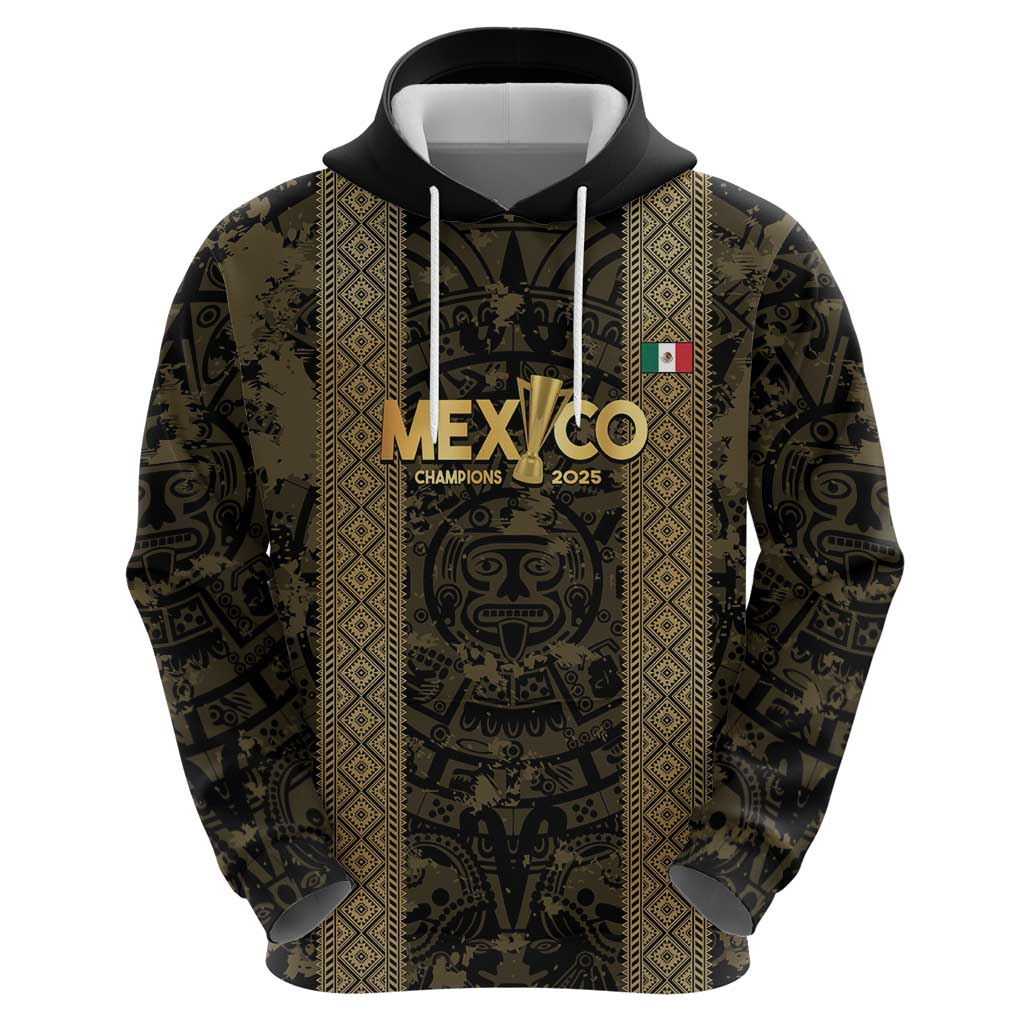 Custom Mexico Football Hoodie 2025 El Tri Champions Gold Color - Wonder Print Shop