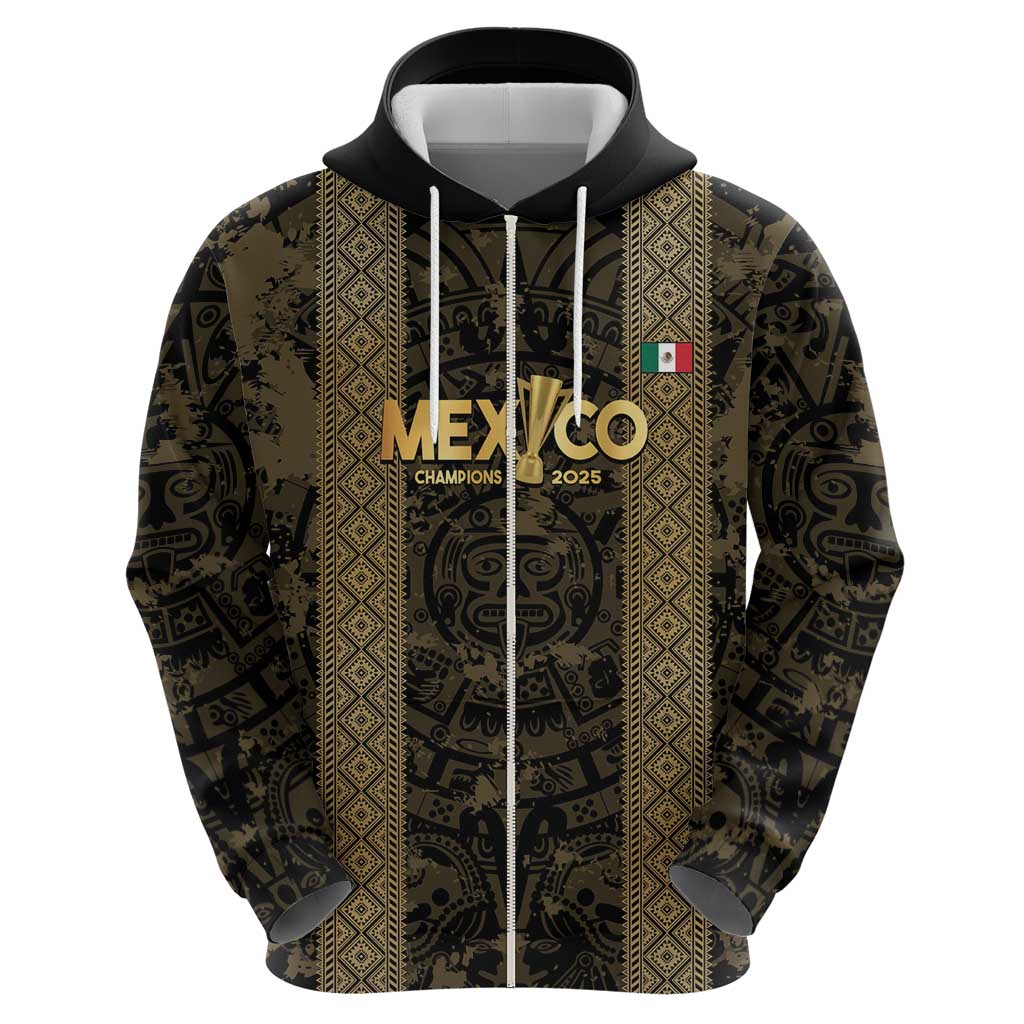 Custom Mexico Football Hoodie 2025 El Tri Champions Gold Color - Wonder Print Shop