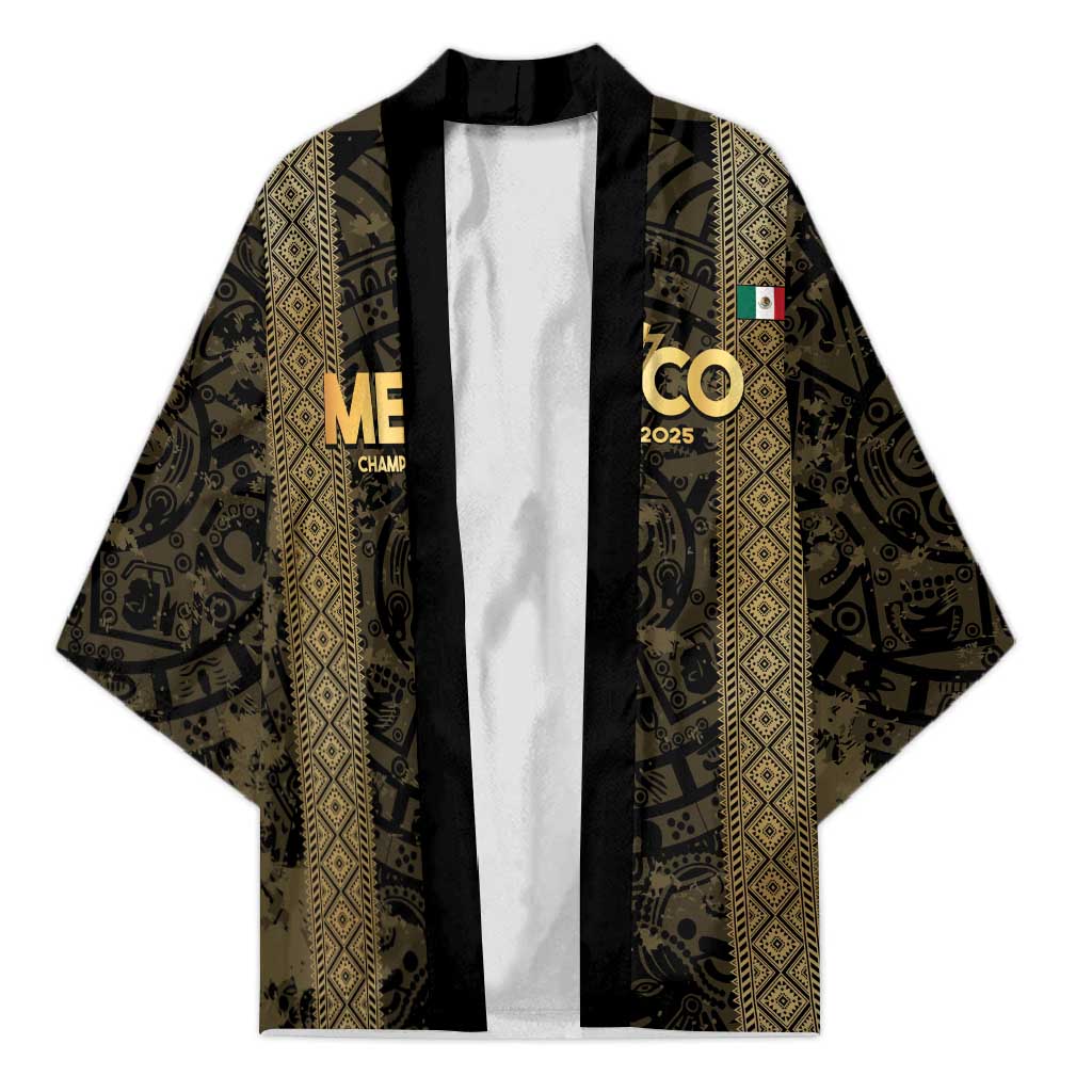 Custom Mexico Football Kimono 2025 El Tri Champions Gold Color - Wonder Print Shop