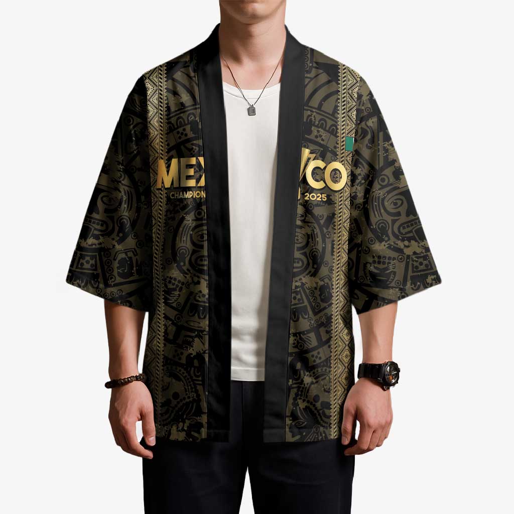 Custom Mexico Football Kimono 2025 El Tri Champions Gold Color - Wonder Print Shop