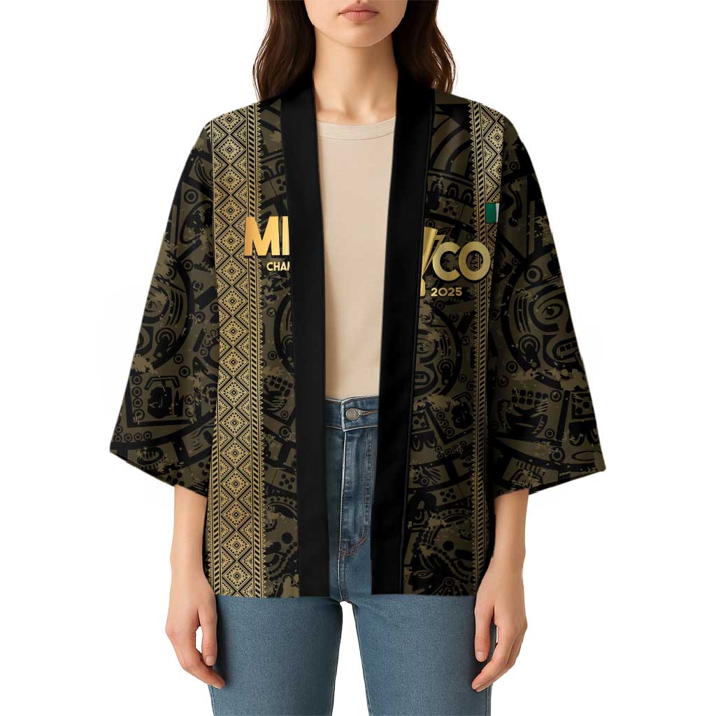 Custom Mexico Football Kimono 2025 El Tri Champions Gold Color - Wonder Print Shop