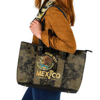 Custom Mexico Football Leather Tote Bag 2025 El Tri Champions Gold Color - Wonder Print Shop