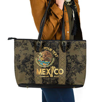 Custom Mexico Football Leather Tote Bag 2025 El Tri Champions Gold Color - Wonder Print Shop