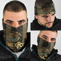 Custom Mexico Football Neck Gaiter 2025 El Tri Champions Gold Color - Wonder Print Shop