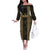 Custom Mexico Football Off The Shoulder Long Sleeve Dress 2025 El Tri Champions Gold Color - Wonder Print Shop