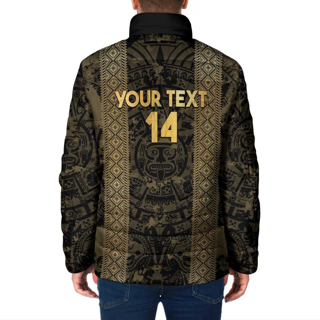 Custom Mexico Football Padded Jacket 2025 El Tri Champions Gold Color - Wonder Print Shop