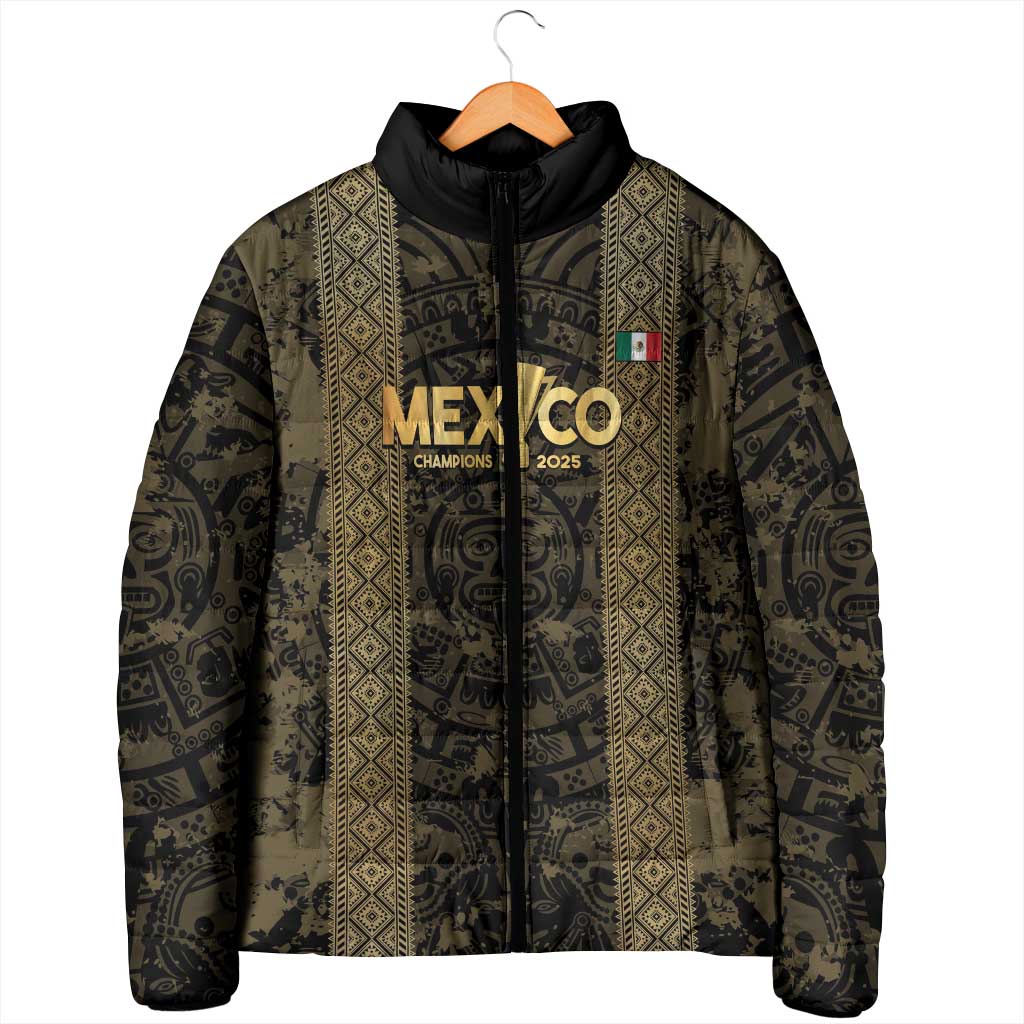 Custom Mexico Football Padded Jacket 2025 El Tri Champions Gold Color - Wonder Print Shop