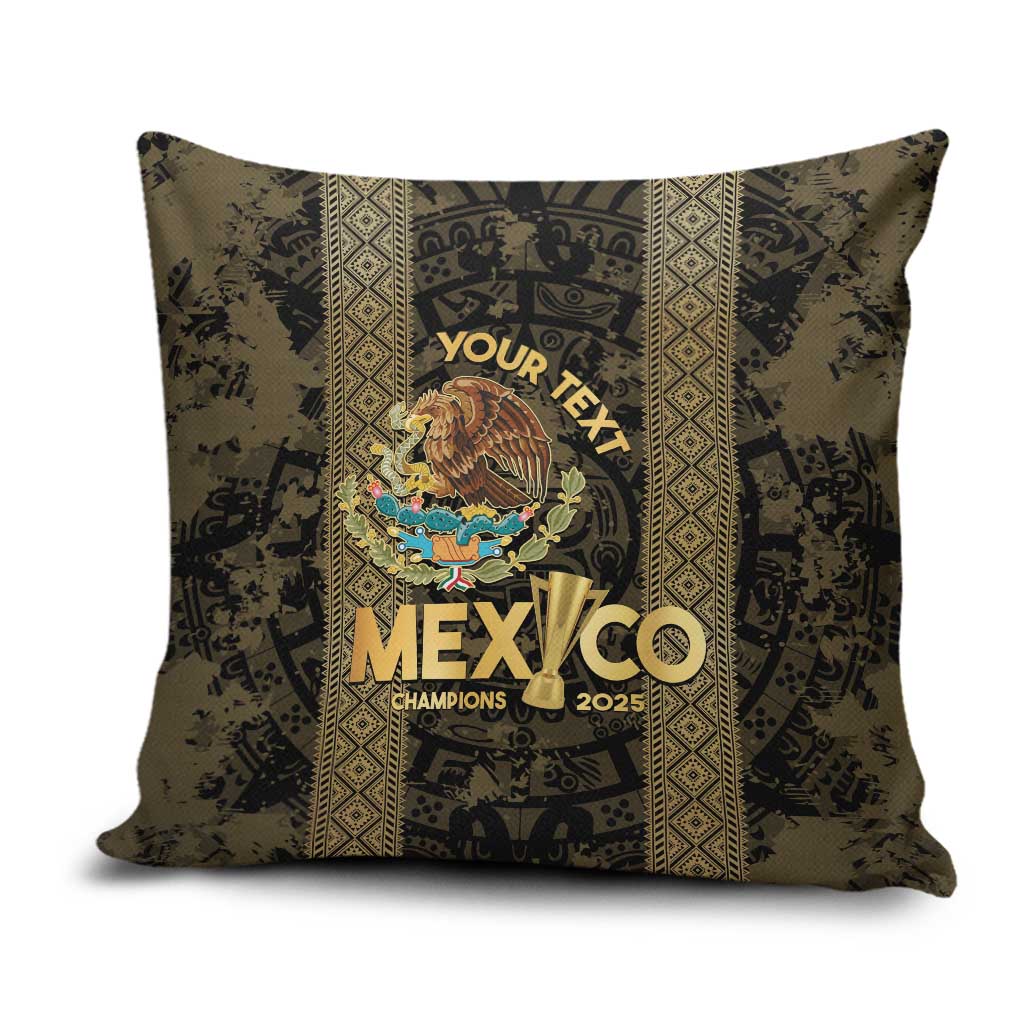 Custom Mexico Football Pillow Cover 2025 El Tri Champions Gold Color - Wonder Print Shop