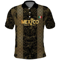 Custom Mexico Football Polo Shirt 2025 El Tri Champions Gold Color - Wonder Print Shop