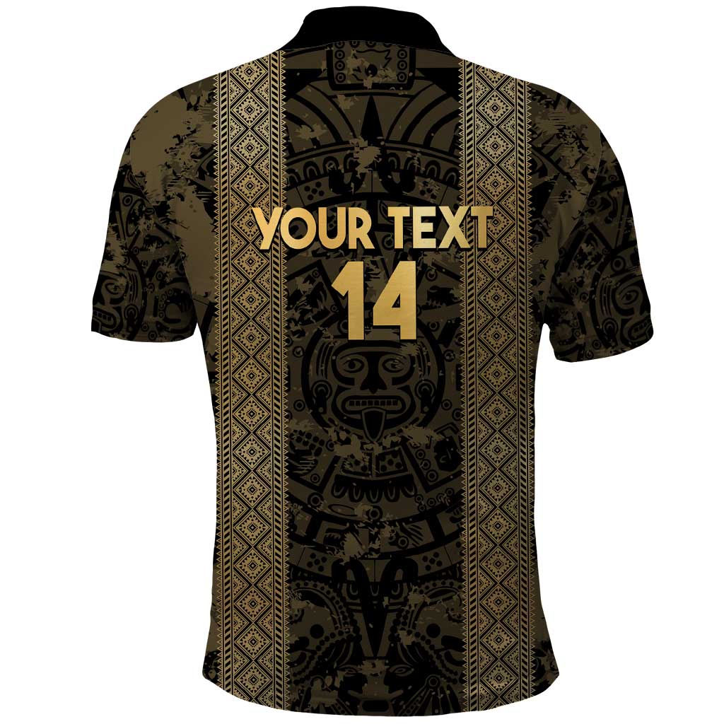 Custom Mexico Football Polo Shirt 2025 El Tri Champions Gold Color - Wonder Print Shop