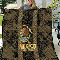 Custom Mexico Football Quilt 2025 El Tri Champions Gold Color - Wonder Print Shop