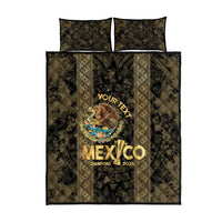 Custom Mexico Football Quilt Bed Set 2025 El Tri Champions Gold Color - Wonder Print Shop