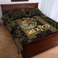 Custom Mexico Football Quilt Bed Set 2025 El Tri Champions Gold Color - Wonder Print Shop