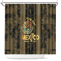 Custom Mexico Football Shower Curtain 2025 El Tri Champions Gold Color - Wonder Print Shop