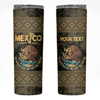 Custom Mexico Football Skinny Tumbler 2025 El Tri Champions Gold Color - Wonder Print Shop