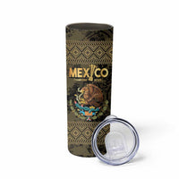 Custom Mexico Football Skinny Tumbler 2025 El Tri Champions Gold Color - Wonder Print Shop