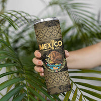 Custom Mexico Football Skinny Tumbler 2025 El Tri Champions Gold Color - Wonder Print Shop