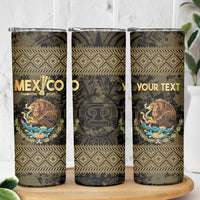 Custom Mexico Football Skinny Tumbler 2025 El Tri Champions Gold Color - Wonder Print Shop