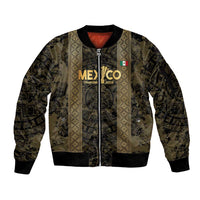 Custom Mexico Football Sleeve Zip Bomber Jacket 2025 El Tri Champions Gold Color - Wonder Print Shop