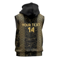 Custom Mexico Football Sleeveless Hoodie 2025 El Tri Champions Gold Color - Wonder Print Shop