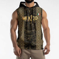 Custom Mexico Football Sleeveless Hoodie 2025 El Tri Champions Gold Color - Wonder Print Shop