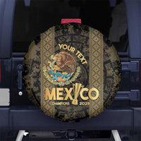 Custom Mexico Football Spare Tire Cover 2025 El Tri Champions Gold Color - Wonder Print Shop
