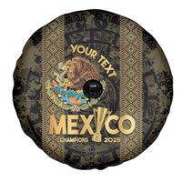 Custom Mexico Football Spare Tire Cover 2025 El Tri Champions Gold Color - Wonder Print Shop