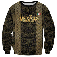 Custom Mexico Football Sweatshirt 2025 El Tri Champions Gold Color - Wonder Print Shop