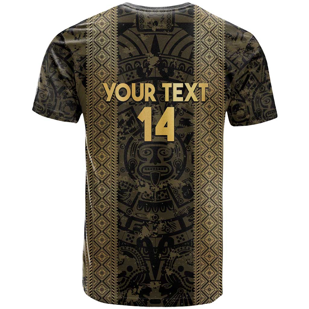 Custom Mexico Football T Shirt 2025 El Tri Champions Gold Color - Wonder Print Shop