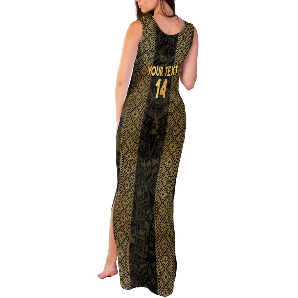 Custom Mexico Football Tank Maxi Dress 2025 El Tri Champions Gold Color - Wonder Print Shop