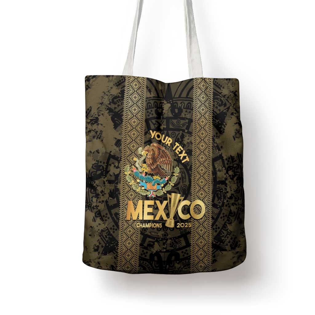Custom Mexico Football Tote Bag 2025 El Tri Champions Gold Color - Wonder Print Shop
