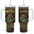 Custom Mexico Football Tumbler With Handle 2025 El Tri Champions Gold Color - Wonder Print Shop