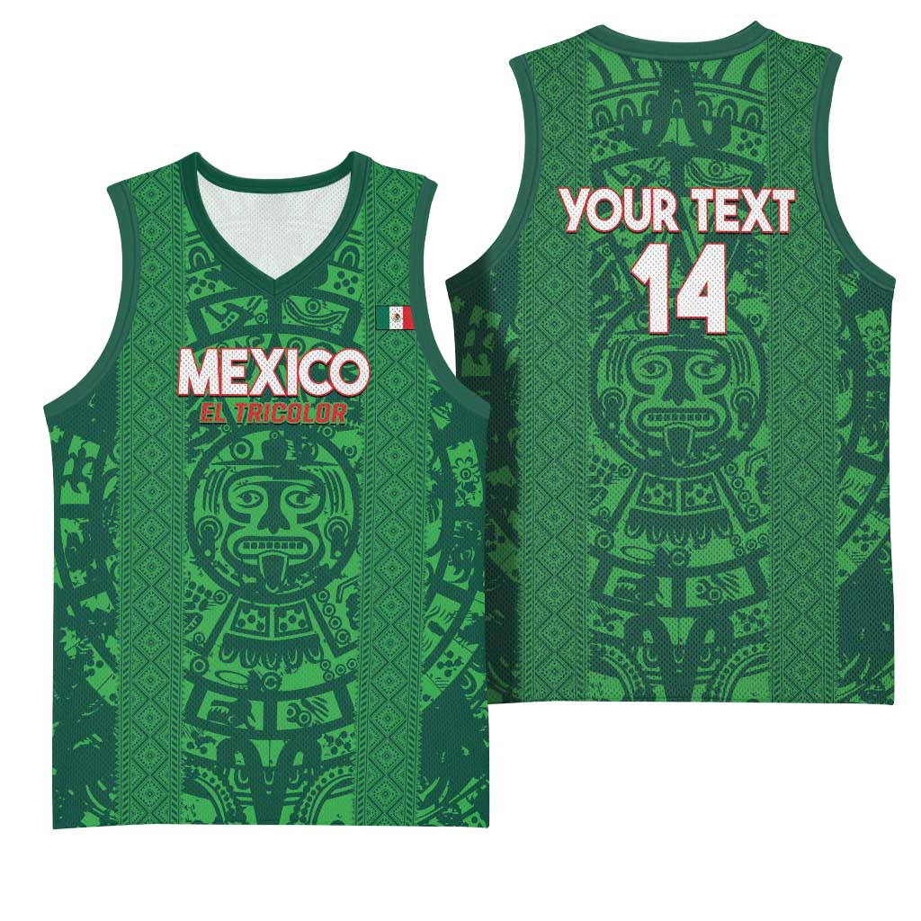 Custom Mexico Football Basketball Jersey 2025 El Tri Champions Green Color - Wonder Print Shop