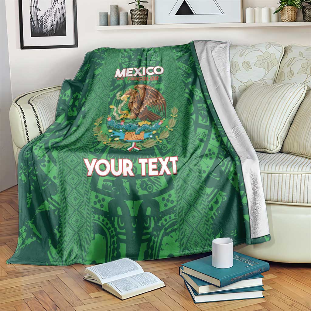 Custom Mexico Football Blanket 2025 El Tri Champions Green Color - Wonder Print Shop