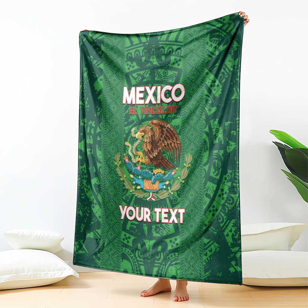 Custom Mexico Football Blanket 2025 El Tri Champions Green Color - Wonder Print Shop