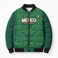 Custom Mexico Football Bomber Puffer Jacket 2025 El Tri Champions Green Color - Wonder Print Shop