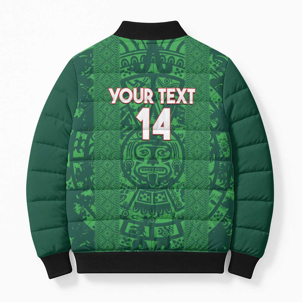 Custom Mexico Football Bomber Puffer Jacket 2025 El Tri Champions Green Color - Wonder Print Shop