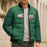 Custom Mexico Football Bomber Puffer Jacket 2025 El Tri Champions Green Color - Wonder Print Shop