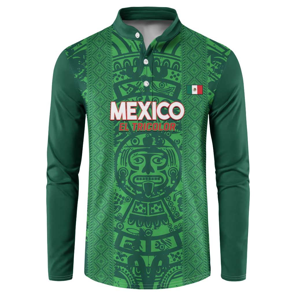Custom Mexico Football Button Sweatshirt 2025 El Tri Champions Green Color - Wonder Print Shop
