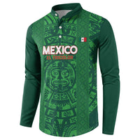 Custom Mexico Football Button Sweatshirt 2025 El Tri Champions Green Color - Wonder Print Shop