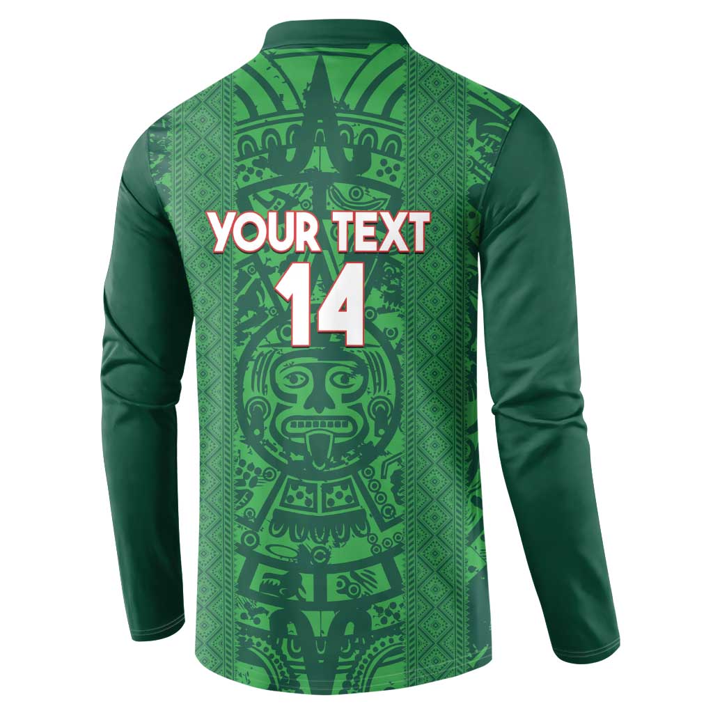Custom Mexico Football Button Sweatshirt 2025 El Tri Champions Green Color - Wonder Print Shop