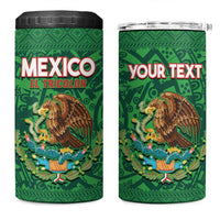 Custom Mexico Football 4 in 1 Can Cooler Tumbler 2025 El Tri Champions Green Color - Wonder Print Shop