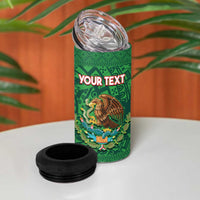 Custom Mexico Football 4 in 1 Can Cooler Tumbler 2025 El Tri Champions Green Color - Wonder Print Shop