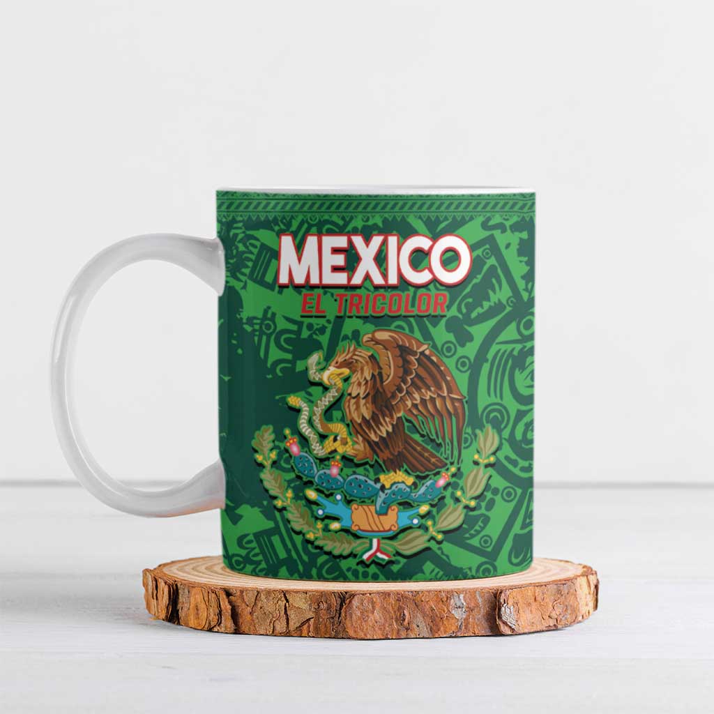 Custom Mexico Football Ceramic Mug 2025 El Tri Champions Green Color - Wonder Print Shop