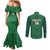 Custom Mexico Football Couples Matching Mermaid Dress and Long Sleeve Button Shirt 2025 El Tri Champions Green Color - Wonder Print Shop