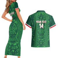 Custom Mexico Football Couples Matching Short Sleeve Bodycon Dress and Hawaiian Shirt 2025 El Tri Champions Green Color - Wonder Print Shop