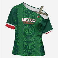 Custom Mexico Football Cross Shoulder Shirt 2025 El Tri Champions Green Color - Wonder Print Shop