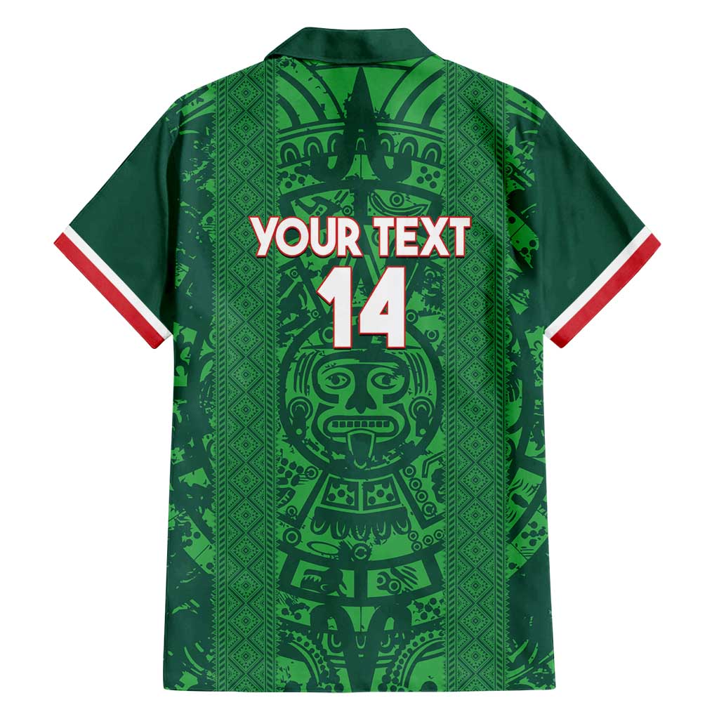 Custom Mexico Football Family Matching Long Sleeve Bodycon Dress and Hawaiian Shirt 2025 El Tri Champions Green Color - Wonder Print Shop