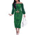 Custom Mexico Football Family Matching Off The Shoulder Long Sleeve Dress and Hawaiian Shirt 2025 El Tri Champions Green Color - Wonder Print Shop