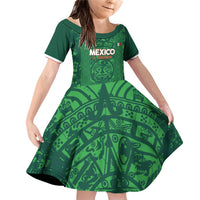 Custom Mexico Football Family Matching Off Shoulder Short Dress and Hawaiian Shirt 2025 El Tri Champions Green Color - Wonder Print Shop